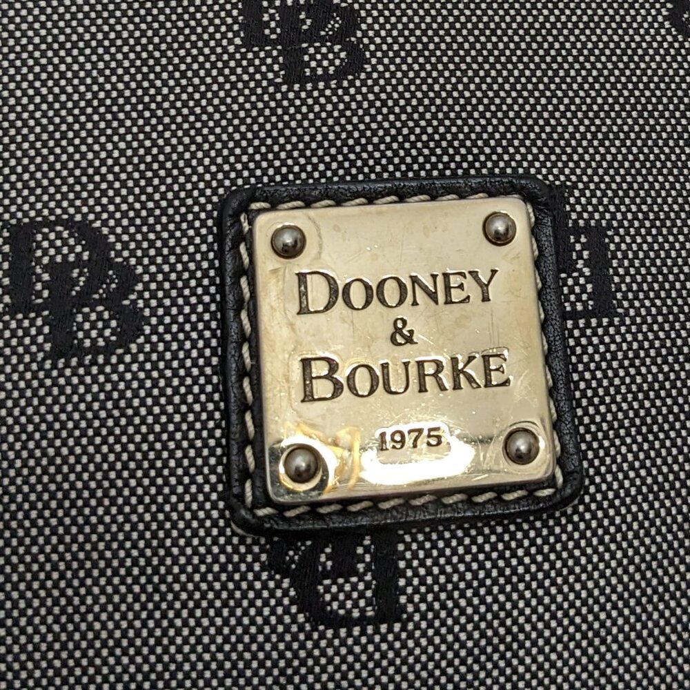 Dooney & Bourke Signature Quilted Logo Zip Zip Black Satchel - Picture 2 of 15